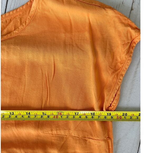 Vero Moda Silver Palms Trees Sunset Orange Cropped Top - Size Large - Picture 7 of 9